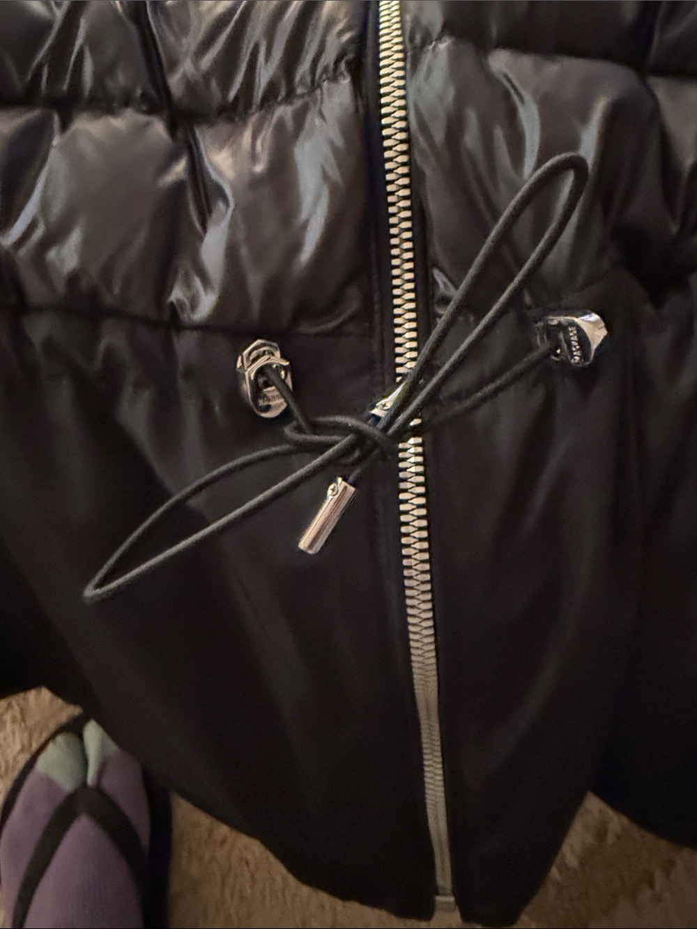 Mackage Black Quilted Drawstring Waist Puffer Jacket - Picture 5 of 5